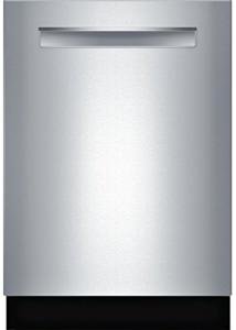 SHPM65W55N 24 500 Series Pocket Handle Dishwasher with 16 Place Settings 3rd Rack 44 dBA 5 Wash Cycles 5 Wash Options and Sanitize Option in Stainless Steel