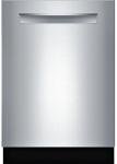 SHPM65W55N 24 500 Series Pocket Handle Dishwasher with 16 Place Settings 3rd Rack 44 dBA 5 Wash Cycles 5 Wash Options and Sanitize Option in Stainless Steel