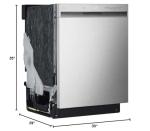 LG Front Control Dishwasher, QuadWash, 15 Place Settings