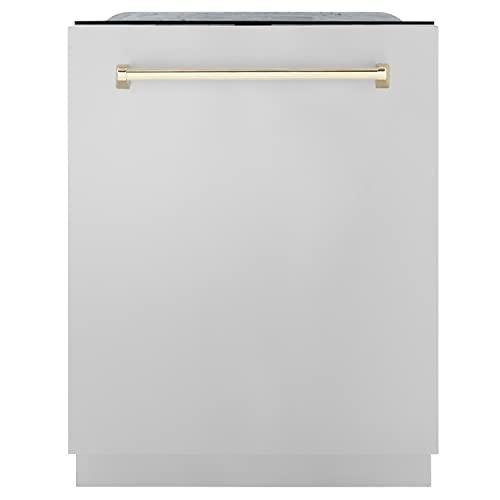 ZLINE Autograph Edition Dishwasher Stainless Steel Gold Handle
