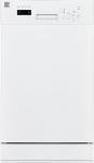 Kenmore 18" Built-in Stainless Steel Tub Dishwasher EasyFlex 3rd, SmartWash, UltraWash Plus, TurboDry, MoreSpace Adjustable Rack, Energy Star Certified, White