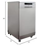SPT SD-9263SSA Stainless Steel 18″ Energy Star Portable Dishwasher