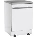 GE® 24" Stainless Steel Interior Portable Dishwasher with Sanitize Cycle