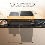 TECASA Stainless Steel In-Sink Dishwasher Combination, Countertop Dishwasher with High-Temp Sanitizing, Air-Dry Function, Space-Saving Design for Modern Kitchens, Hyperwash Elite - Right Dish-washer
