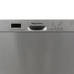 Magic Clean MCDW24SI Dishwasher 24-Inch Built in with 3 Wash Options and Automatic Cycles, Stainless Steel Construction with Electronic Control LED Display, Low Noise Rating, Metallic