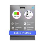 Equator 24" Top Control Dishwasher: 3 Rack Silver