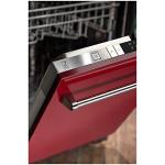 ZLINE 24 in. Top Control Dishwasher in Red Gloss 120-Volt with Stainless Steel Tub and Traditional Style Handle