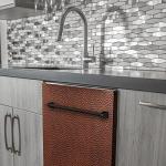 ZLINE 24 in. Top Control Dishwasher in Hand-Hammered Copper 120-Volt with Stainless Steel Tub and Traditional Style Handle