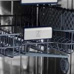 ZLINE Autograph Edition 24" 3rd Rack Top Control Tall Tub Dishwasher in White Matte with Champagne Bronze Handle, 51dBa (DWVZ-WM-24-CB)