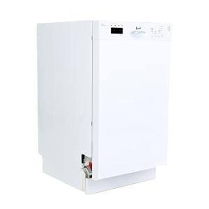Avanti DWF18V0W 18-Inch Dishwasher Machine with Front Control LED Display, Fits 8 Place Settings with 3 Wash Options, 6 Automatic Cycles Includes Rinse Aid Dispenser with Low Noise Rating, 53dB, White