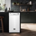 FORNO 18” POLO Dishwasher in White with 8 Place Settings - Kitchen Dishwasher with Front Push Control and 3 Module Basket - Energy Efficient Dishwasher with 6 Wash Program - 52 dBa