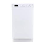 Avanti DWF18V0W 18-Inch Dishwasher Machine with Front Control LED Display, Fits 8 Place Settings with 3 Wash Options, 6 Automatic Cycles Includes Rinse Aid Dispenser with Low Noise Rating, 53dB, White