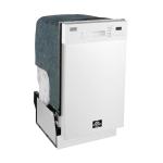 FORNO 18” POLO Dishwasher in White with 8 Place Settings - Kitchen Dishwasher with Front Push Control and 3 Module Basket - Energy Efficient Dishwasher with 6 Wash Program - 52 dBa