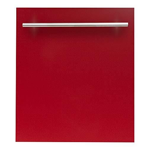 ZLINE 24 in. Top Control Dishwasher in Red Gloss 120-Volt with Stainless Steel Tub and Modern Style Handle