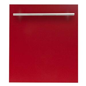 ZLINE 24 in. Top Control Dishwasher in Red Gloss 120-Volt with Stainless Steel Tub and Modern Style Handle