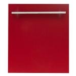 ZLINE 24 in. Top Control Dishwasher in Red Gloss 120-Volt with Stainless Steel Tub and Modern Style Handle