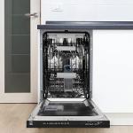 ZLINE Autograph Edition 18" Compact 3rd Rack Top Control Dishwasher in Black Stainless Steel with Gold Handle, 51dBa (DWVZ-BS-18-G)