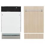 ZLINE 18" Tallac Series 3rd Rack Top Control Dishwasher in Custom Panel Ready with Stainless Steel Tub, 51dBa (DWV-18) (Pannel Ready)