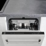 ZLINE 18 in. Tallac Series 3rd Rack Top Control Dishwasher with Satin Stainless Steel Panel and Stainless Steel Tub, 51dBa (DWV-SN-18)