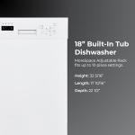 Kenmore 45.7cm Stainless Steel Dishwasher with SmartWash