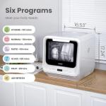 COMFEE' Countertop Portable Dishwasher with 6 Programs