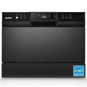 Comfee Black Countertop Dishwasher for 6 Place Settings