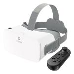 DESTEK V5 VR Headset for Phone with Controller, Anti-Blue Eyes Protected HD Lenses, 110° FOV Virtual Reality Headsets VR Goggles for iPhone 16/15/14/13/12/11, Samsung, Android - White