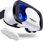 Adjustable 3D VR Headset with Controller for Phones