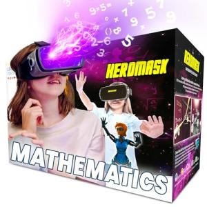 VR Headset + Math Games [Multiplication Subtraction etc] Virtual Games: Gift for Boys & Girls. Cool Educational Toys for Kids 5 6 7 8… Years Old. Virtual Reality Learning Resources Grade 1 2 3 4…8