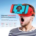 VR Headset for Nintendo Switch & Switch OLED, Upgraded Switch Virtual Reality Glasses with Adjustable HD Lenses and Comfortable Head Strap, Labo VR Kit 3D Goggles for Switch Accessories