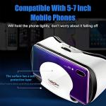 Adjustable 3D VR Headset with Controller for Phones