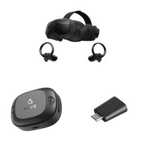 HTC Vive Focus Vision + Ultimate Tracker + Wireless Dongle— Mixed Reality and PC VR Headset + Controllers, Ultimate Tracker with Dongle, and PC VR Game Pack