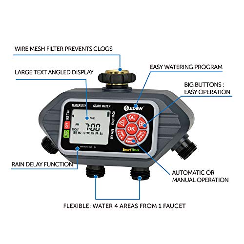 Eden 93413 4-Zone Digital Water Timer