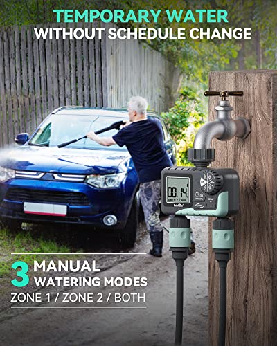 RAINPOINT 2 Zone Water Timer for Garden Hose
