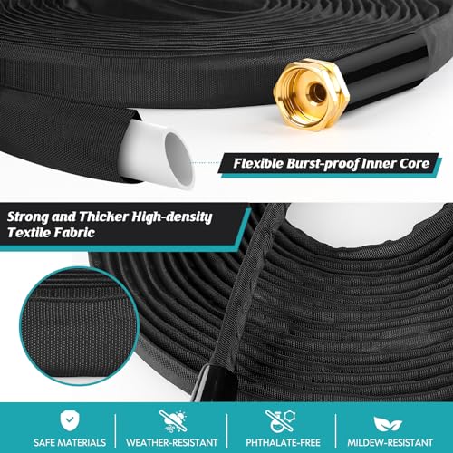 50FT Kink-Free Lightweight Garden Hose for Outdoors