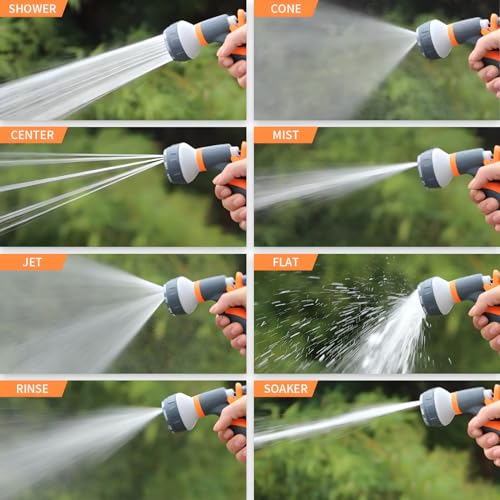 50FT Expandable Garden Hose with 8-Function Nozzle