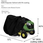 Waterproof Riding Lawn Mower Cover for Decks up to 54