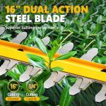 Alloyman 20V Telescoping Pole Hedge Trimmer, 2 Batteries