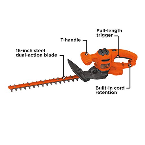 BLACK+DECKER 16-Inch Electric Hedge Trimmer (BEHT100)