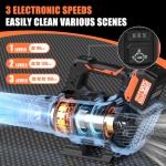 Cordless Electric Leaf Blower - 580CFM/160MPH, 2 Batteries