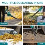 Cordless Leaf Blower with 2 Batteries, Charger & 2 Speeds