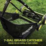 Sun Joe MJ501M 7-Gallon Lawn Mower, 18-Inch, Compact Green/Black