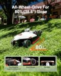 Mammotion LUBA 2 AWD 3000HX Robot Lawn Mower with 4G, All-Wheel-Drive for 80% Slope, Perimeter Wire Free for 0.75 Acre, UltraSense AI Vision & RTK Auto-Mapping, 2.2"-4.0" Adjustable Cutting Height