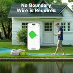 BESTMOW Robot Lawn Mower — 1.5 Acre Ultra Quiet Self Charging Robot Mower, Up to 4 inches Cutting Height, Robotic Lawn Mowers with RTK+4 Eye Vision, Mapping and Anti Theft tech, APP Control