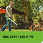 Greenworks 80V 21” Brushless (Self-Propelled) Cordless Electric Lawn Mower + (580 CFM) Axial Leaf Blower + 16” (Attachment Capable) String Trimmer, 4.0Ah Battery and 60 Minute Rapid Charger