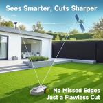 BESTMOW Robot Lawn Mower — 1.5 Acre Ultra Quiet Self Charging Robot Mower, Up to 4 inches Cutting Height, Robotic Lawn Mowers with RTK+4 Eye Vision, Mapping and Anti Theft tech, APP Control