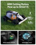 Mammotion LUBA Mini AWD 800H Robot Lawn Mower with 4G, Reception 0.2 Acre, Max. 0.25 Acre, All-Wheel-Drive for 80% Slope, UltraSense AI Vision+RTK Auto-Mapping, Cutting Height 2.2"-4.0"