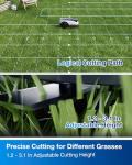 ECOVACS Goat O1000 RTK Robot Lawn Mower, Perimeter Wire Free Vision Robotic Lawnmower for 1/4 Acres Lawn, Automated Mapping, APP Control, 3D Obstacle Avoidance, Zero-Edge Cutting
