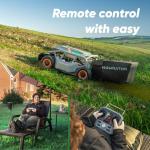 Mowrator Remote Control Lawn Mower S1 4WD 56V18Ah, Multi-Functions RC Lawn Mower with 1.5-4.3 Inch Cutting Height 21 Inch Real Blade for 75% Slope(37°) with Mowing 1.12 Acres