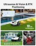 Mammotion YUKA Mini 500 Robotic Lawn Mower for 0.12 Acre,Ultrasense AI Vision+ RTK Positioning, Auto Mapping, App Control,50% Slope,Perimeter Wire Free, 15 Mowing Zones Management